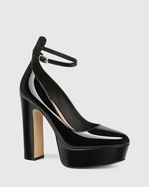 Patent Vegan Leather Platform Heels - Black – Dolls Kill