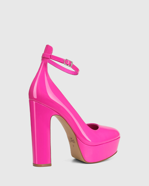 Zaidee Siren Pink Patent Leather Platform Heel Pump  & Wittner & Wittner Shoes