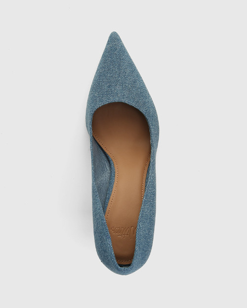 Quendra Blue Denim Stiletto Heel Pump  & Wittner & Wittner Shoes