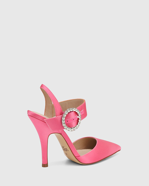 Vite Hot Pink Recycled Satin Stiletto Heel Sandal & Wittner & Wittner Shoes