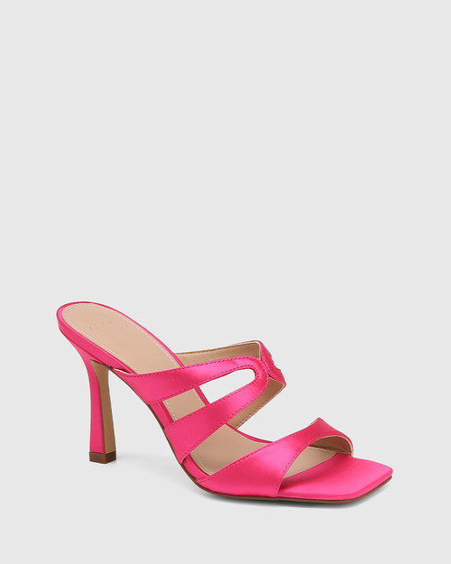 Requin Hot Pink Recycled Satin Stiletto Heel Sandal