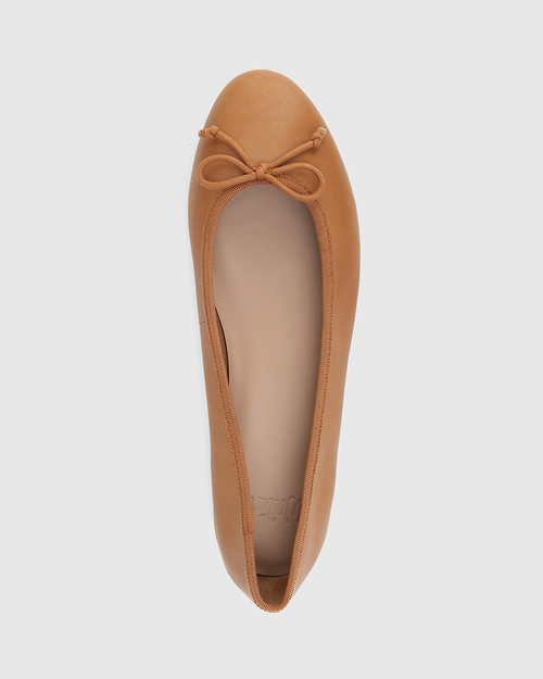Agnes Tan Leather Ballet Flat & Wittner & Wittner Shoes