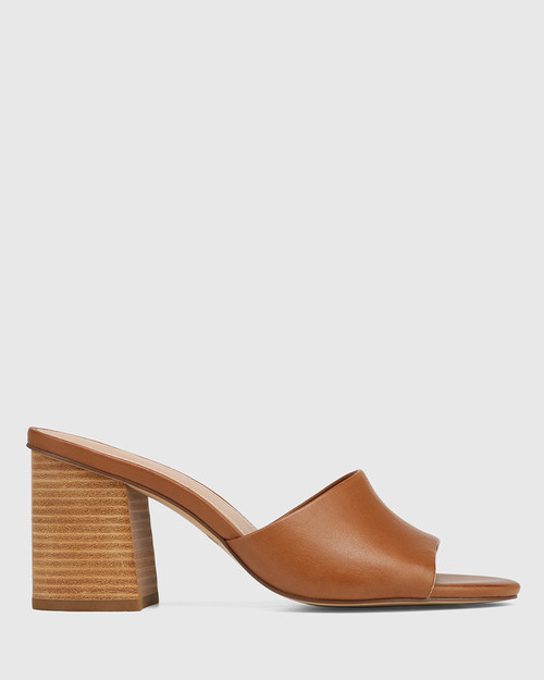 Tan leather heel on sale sandals