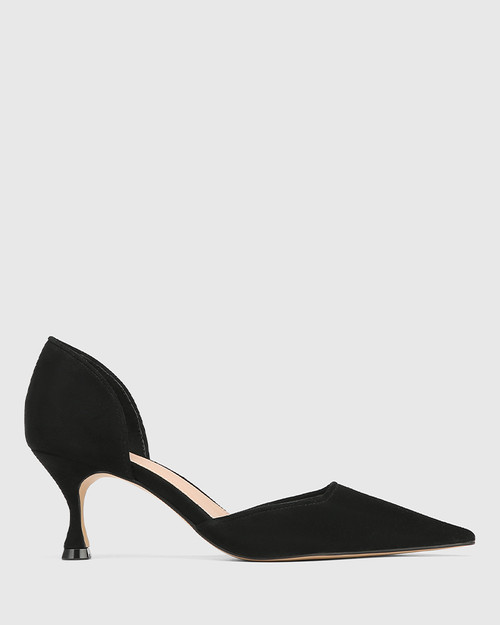 Lois Black Suede Stiletto Heel Pump & Wittner & Wittner Shoes