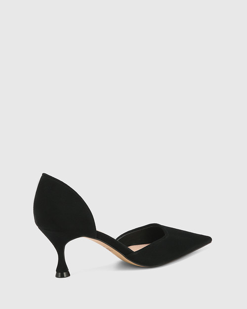 Lois Black Suede Stiletto Heel Pump & Wittner & Wittner Shoes