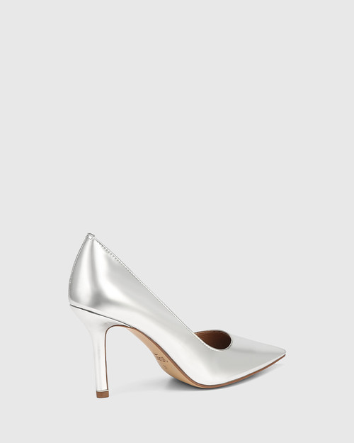 Prada Silver Metallic Heels – catwalk