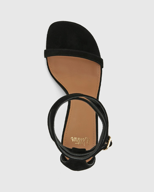 Yardena Black Suede Stiletto Heel Sandal & Wittner & Wittner Shoes