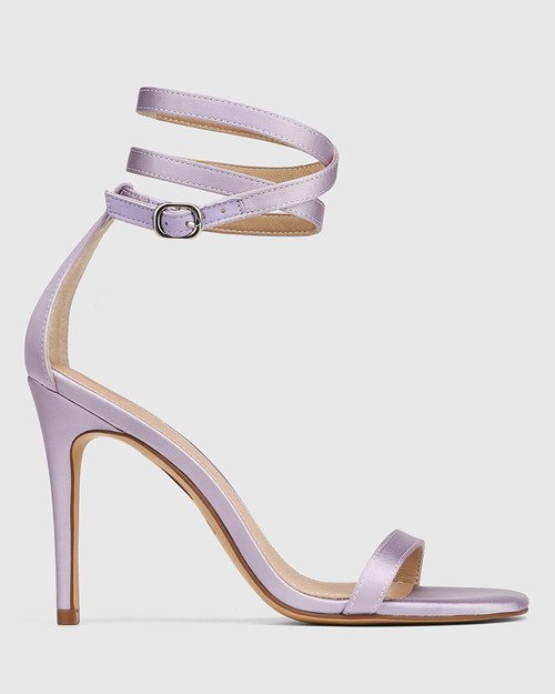 Yardena Mauve Recycled Satin Stiletto Heel Sandal & Wittner & Wittner Shoes