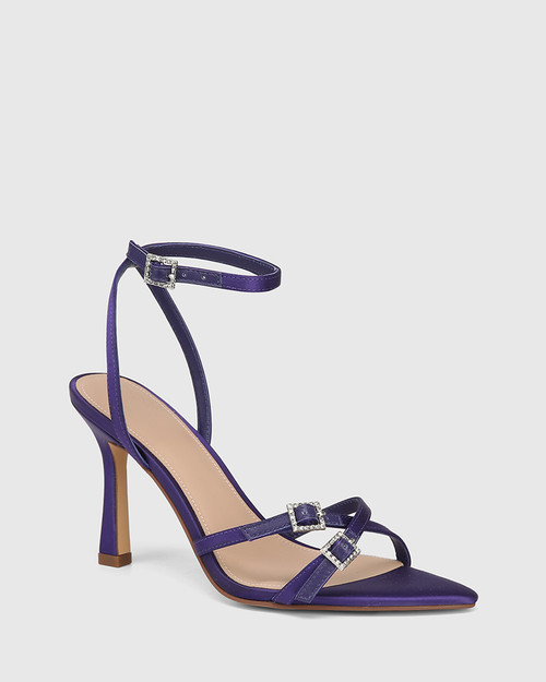 Rosabella Violet Recycled Satin Stiletto Heel Sandal