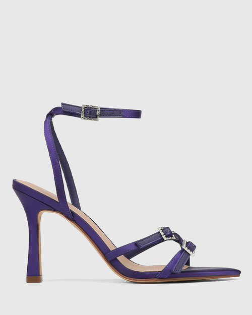 Rosabella Violet Recycled Satin Stiletto Heel Sandal