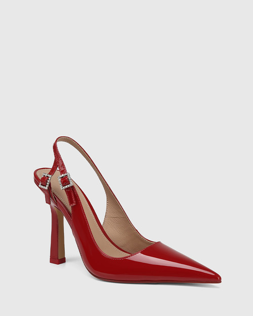 Walida Red Patent Stiletto Heel Slingback & Wittner & Wittner Shoes