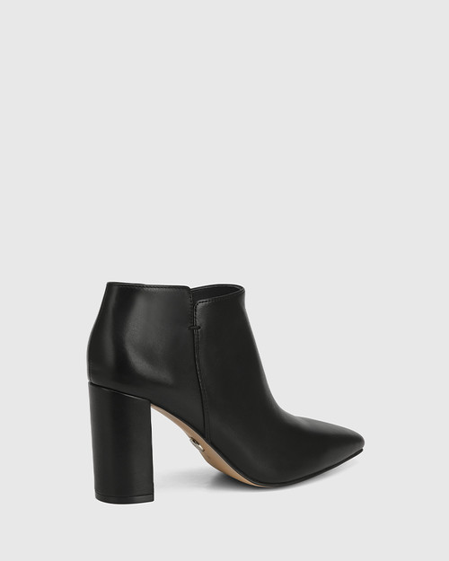 Helenna Black Leather Block Heel Ankle Boot & Wittner & Wittner Shoes