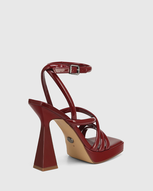 Trey Redback Patent Leather Platform Heel Sandal & Wittner & Wittner Shoes