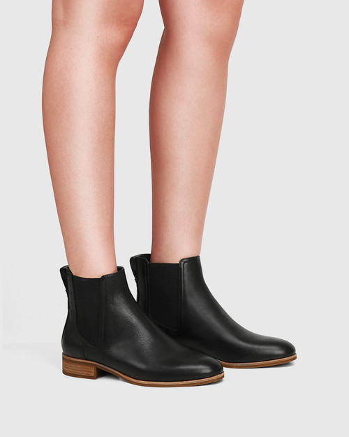 Chillie Black Leather Ankle Boot & Wittner & Wittner Shoes