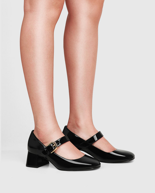 Verali Hennessy Mary Jane Platforms In Black Patent | MYER