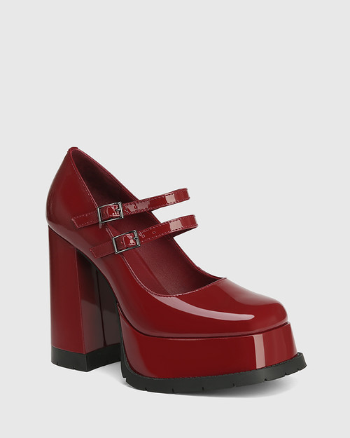 Yasmina Redback Patent Leather Platform Heel