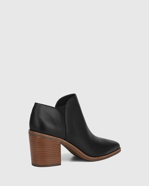 Presli Black Leather Low Cut Ankle Boot & Wittner & Wittner Shoes