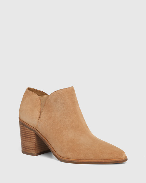 Presli Camel Suede Leather Low Cut Ankle Boot & Wittner & Wittner Shoes