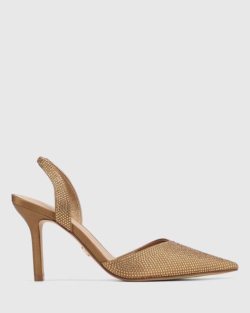 MACH & MACH Le Cadeau 110mm Satin Slingback Pumps - Farfetch