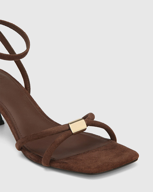 Needles Suede Leather Double Strap Sandal | Taupe | Canoe Club