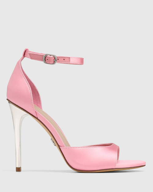 Aitken Rosewater Pink Recycled Satin Stiletto Heel Sandal & Wittner & Wittner Shoes