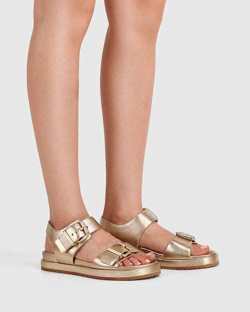 CARVELA Kupkake Metallic Flatform Sandals | Endource