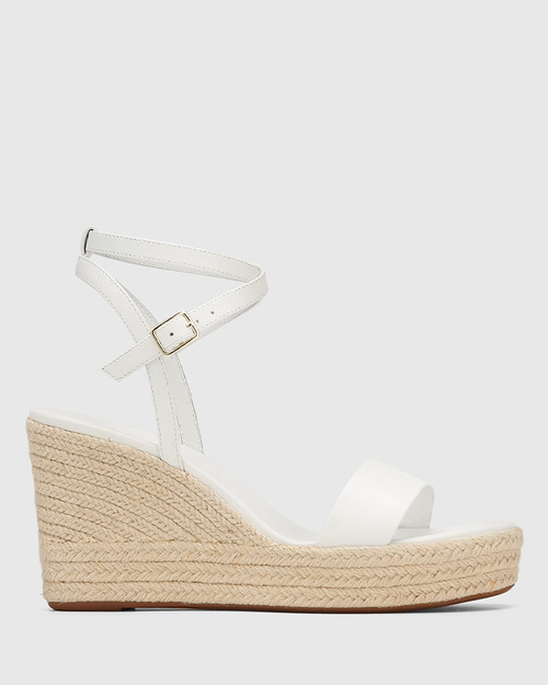 Buy Iconics White Textured Women Wedge online