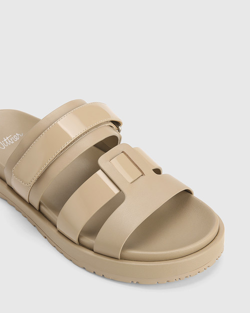 Brea Tapioca Leather Flatform Sandal & Wittner & Wittner Shoes