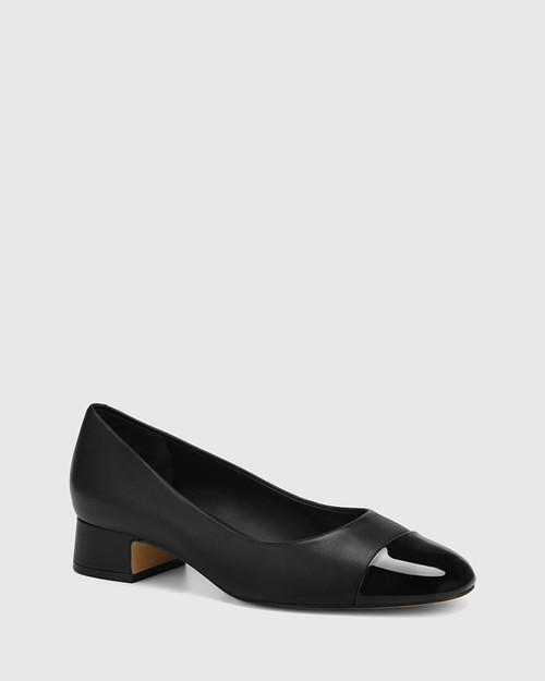 Edithe Black Leather Pump & Wittner & Wittner Shoes