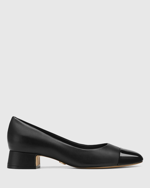 Edithe Black Leather Pump & Wittner & Wittner Shoes