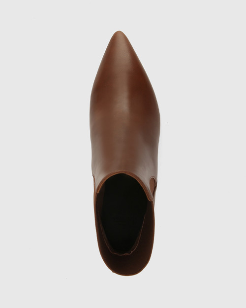 Karis Cedar Leather Stiletto Heel Ankle Boot & Wittner & Wittner Shoes