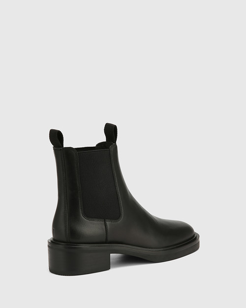 Gina Black Leather Ankle Boot & Wittner & Wittner Shoes