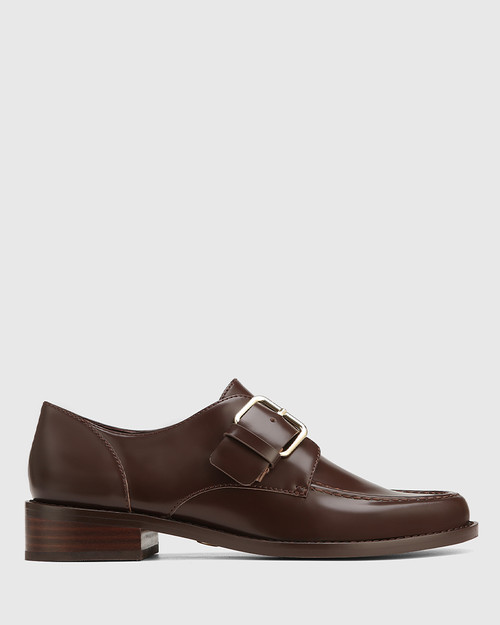 Fredric Hickory Leather Monk Strap Loafer & Wittner & Wittner Shoes