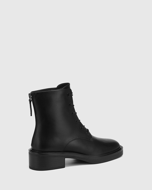 Giles Black Leather Ankle Boot & Wittner & Wittner Shoes