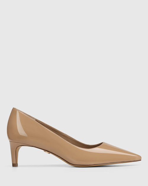 Julia Hazelnut Patent Leather Pump & Wittner & Wittner Shoes