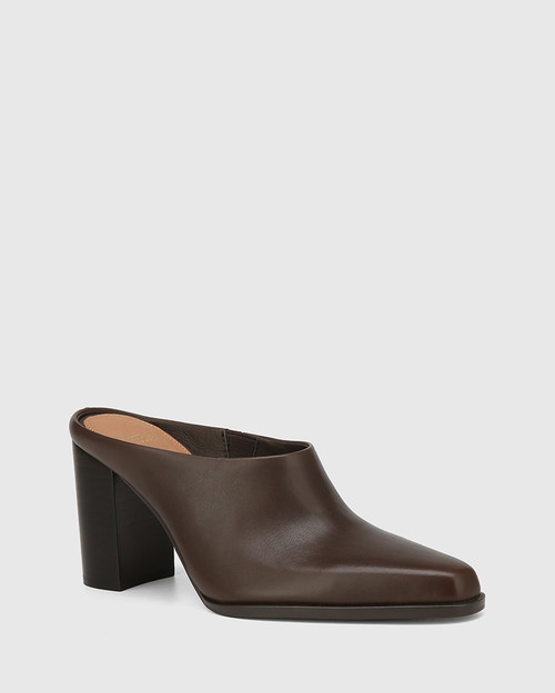 Hau Espresso Leather Mule & Wittner & Wittner Shoes