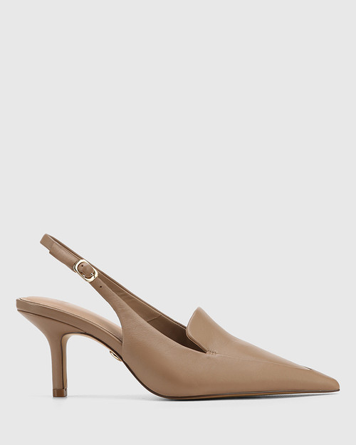 Lucas Hazelnut Leather Slingback & Wittner & Wittner Shoes