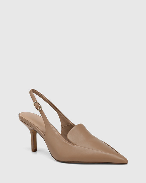 Lucas Hazelnut Leather Slingback & Wittner & Wittner Shoes