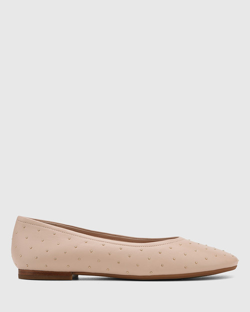 Amadi Ballet Pink Leather Ballet Flat & Wittner & Wittner Shoes