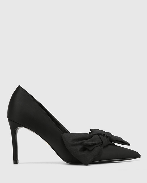 Sierra Black Recycled Satin Pump