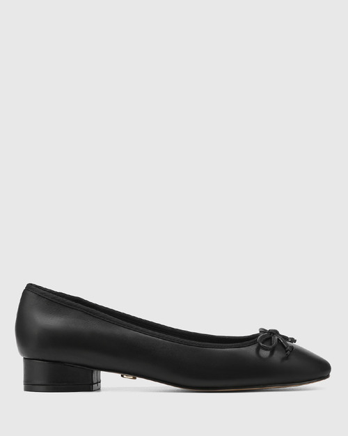 Belle Black Leather Pump & Wittner & Wittner Shoes