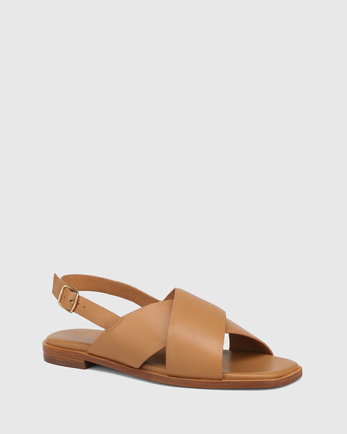 Deon Dark Sand Leather Sandal & Wittner & Wittner Shoes