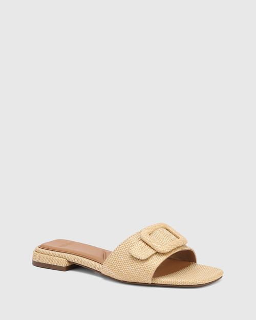 Enise Natural Recycled Textile Slide & Wittner & Wittner Shoes