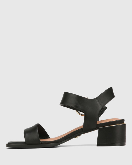Immi Black Leather Block Heel & Wittner & Wittner Shoes