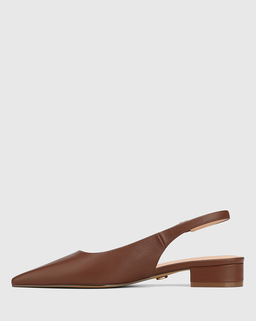 Desiree Milk Chocolate Leather Slingback & Wittner & Wittner Shoes