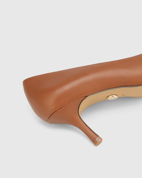 Maine Warm Cinnamon Leather Pump & Wittner & Wittner Shoes