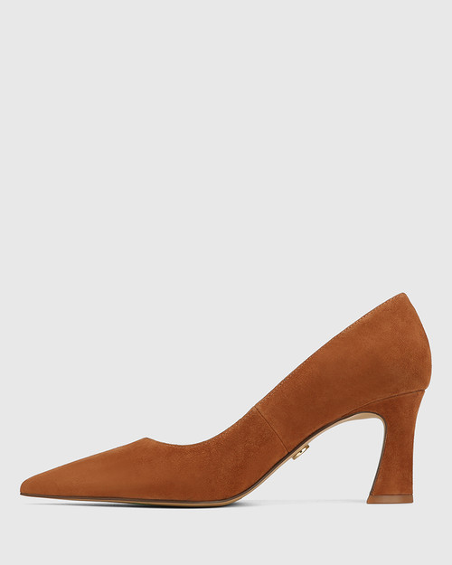 Lover Havana Tan Suede Leather Pump & Wittner & Wittner Shoes