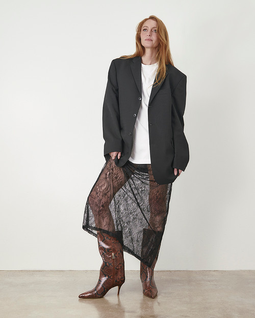 Lozana Python Print Emboss Leather Mid-Calf Boot & Wittner & Wittner Shoes