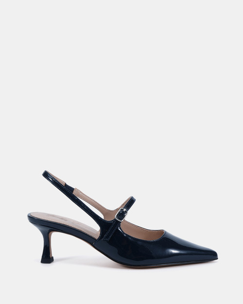 Natal Navy Patent Leather Slingback & Wittner & Wittner Shoes
