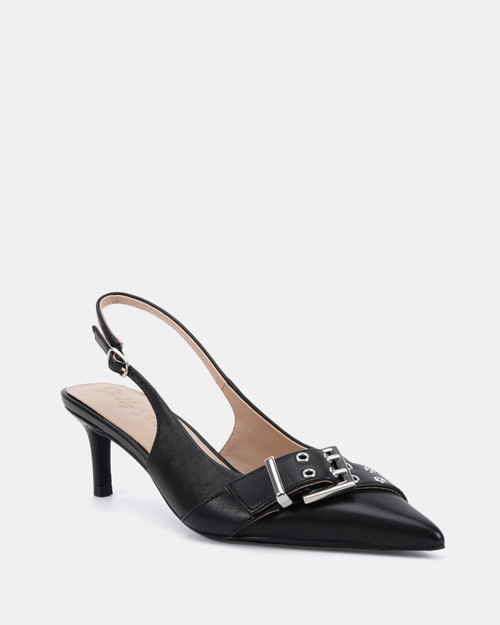 Node Black Leather Slingback & Wittner & Wittner Shoes